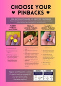 Locking Pinbacks (MAGNETIC RadBacks) - Turn Your Pin Into A Magnet!