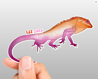 Les-Zard Sticker - Eco Vinyl - Lizard Lesbian Pride (FREE SHIPPING)