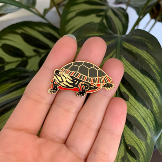 Western Painted Turtle Enamel Pin - 25% To Charity!