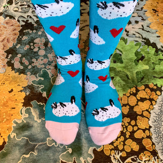 Sea Bunny Nudibranch Socks - 80% Bamboo - $1 to Charity!