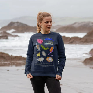 Sea Slugs / Nudibranchs of the North American Pacific Crew Sweatshirt - 100% Cotton! - Eco Friendly