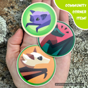 Melon Bat Vinyl Stickers by GryphonIllustrations (Set of 3) - Community Corner Item! - FREE SHIPPING