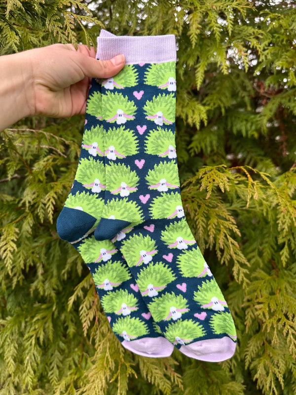 Leaf Sheep Sea Slug Nudibranch Socks - $1 to Charity! - 80% Bamboo - (***RETIRED***)