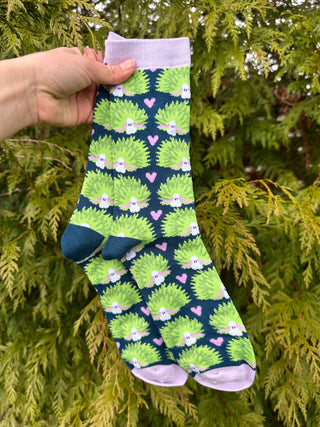 Leaf Sheep Sea Slug Nudibranch Socks - $1 to Charity! - 80% Bamboo
