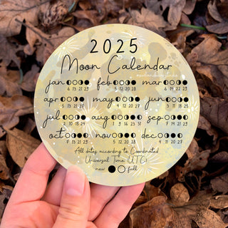 2025 Moon Calendar Magnet - Lunar Phase Calendar