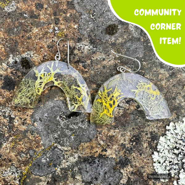 Lichen Resin Arch Earrings by LH Creative - Community Corner Item!