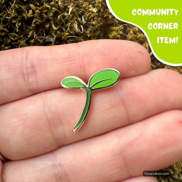 Sprout Mini Board-Filler Enamel Pins by Fox & Koi - Community Corner Item!