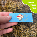 Heart Mushroom Mini Enamel Pin by Fox & Koi - Community Corner Item!
