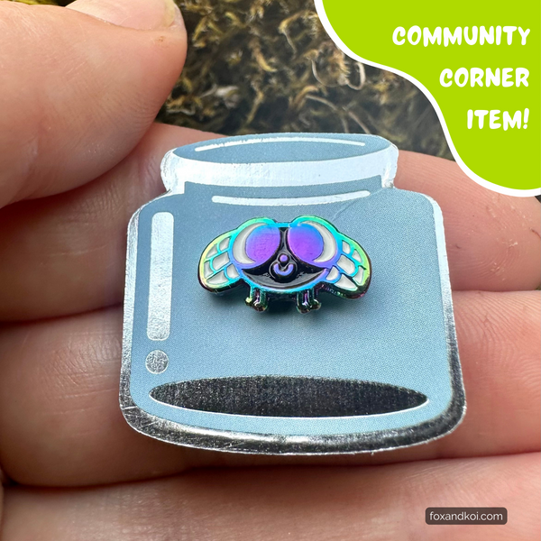 Howie The Housefly Mini Enamel Pin by Fox & Koi - Community Corner Item!