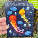 Jellyfish Postcard Set by Squiddllr (2 Postcards) - Community Corner Item! - FREE SHIPPING