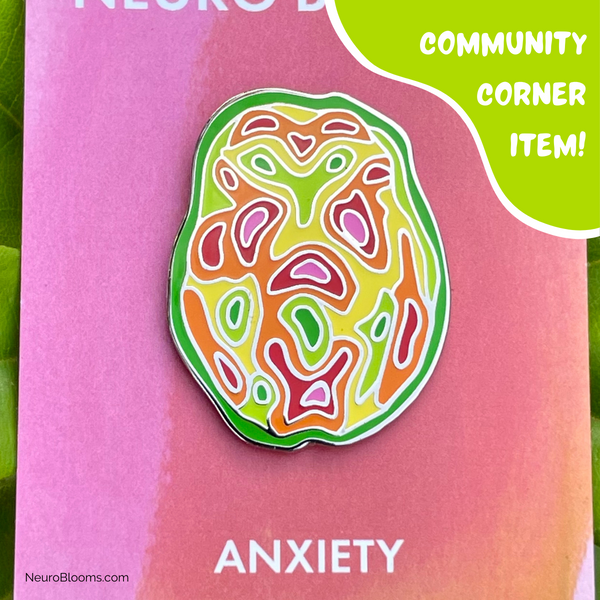 Anxiety Brain Scan Enamel Pin by Neuro Blooms - Community Corner Item!