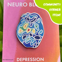 Depression Brain Scan Enamel Pin by Neuro Blooms - Community Corner Item!