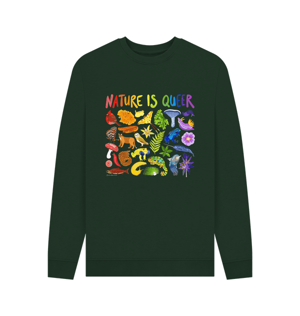 Evergreen SKU ONLY Masc Crew Sweatshirt Nature Is Queer New Colours