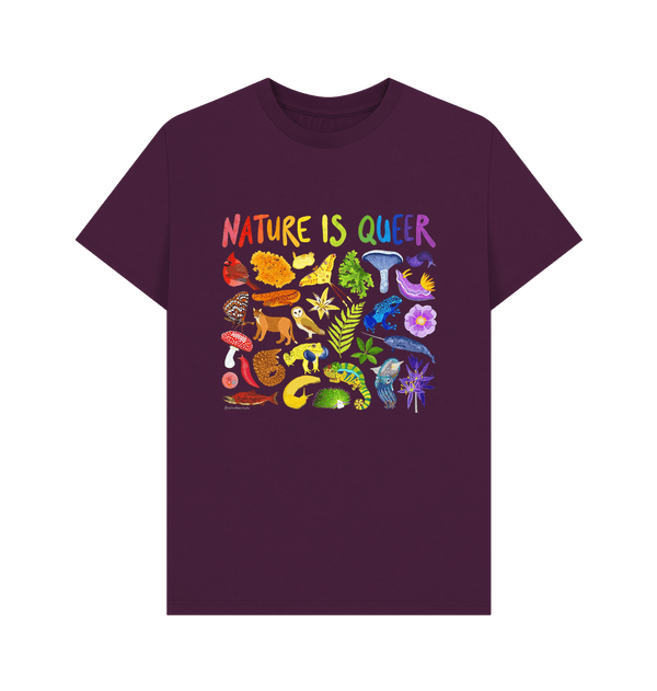 Purple SKU ONLY Nature Is Queer Eco Tee (Masc Style)