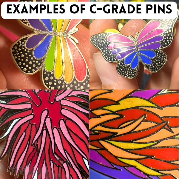 NonBinary Pride Butterfly Enamel Pin - 25% to Charity! - Subtle Non-Binary Pride