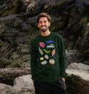 Sea Slugs of the North American Pacific Crew Sweatshirt (XS-5XL) - 100% Cotton! - Masc & Femme Styles - Eco Friendly Nudibranch Sweater