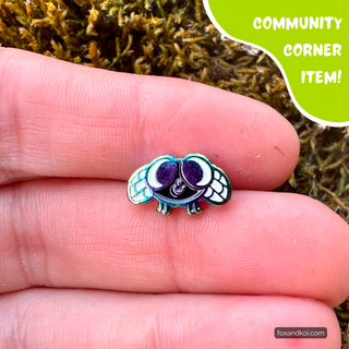 Howie The Housefly Mini Enamel Pin by Fox & Koi - Community Corner Item!