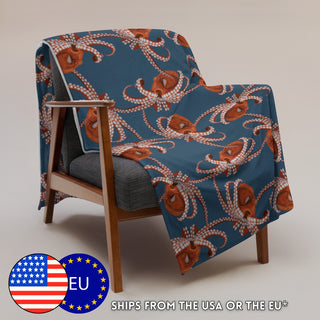 Giant Pacific Octopus Blanket - Soft Fleecy Throw Blanket (FREE SHIPPING)
