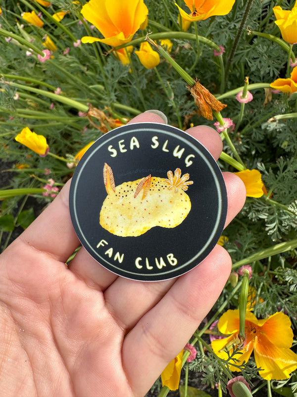 Sea Slug Fan Club Sticker (Eco Vinyl) - Sea Lemon Nudibranch