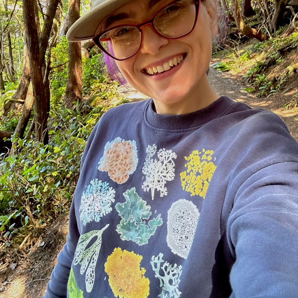 Lichens of the PNW Crew Sweatshirt (XS-5XL) - 100% Cotton! - Masc & Femme Styles - Eco Friendly