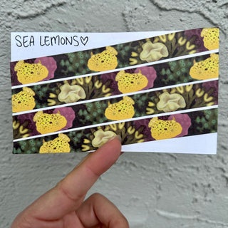 Sea Lemon Nudibranch Washi Tape! (No Foil) - Eco Friendly - Made from Wood Pulp!