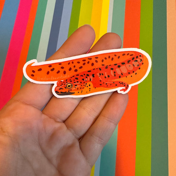 Red Salamander Sticker (Vinyl) - FREE SHIPPING