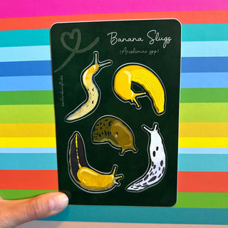 Banana Slugs Sticker Sheet - Vinyl - FREE SHIPPING