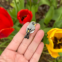 Butterbutt Warbler Pin - 25% to Charity - Yellow-Rumped Warbler Bird Enamel Pin (***RETIRED***)