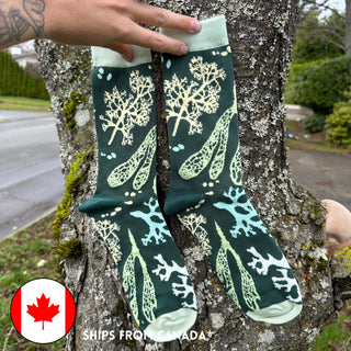 Lichen Socks - $1 to Charity! - 80% Bamboo