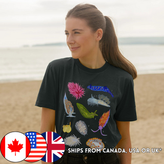Sea Slugs of the North American Pacific T-Shirt (XS-5XL) - 100% Cotton - Multiple Colours - Eco Friendly!