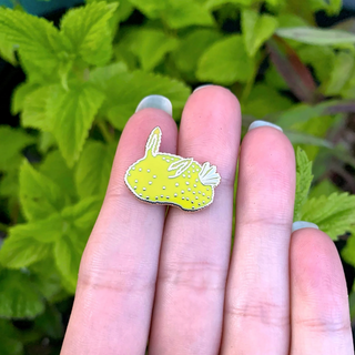 Sea Lemon Nudibranch Mini Pin - 25% to Charity! - Peltodoris nobilis - Doris montereyensis