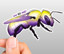 Non-Bee-Nary Sticker - Eco Vinyl - Bee NonBinary Pride (FREE SHIPPING)