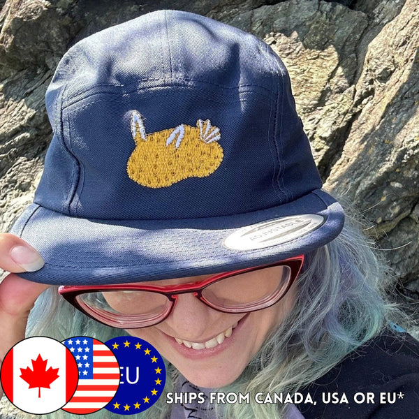 Sea Lemon Nudibrach Embroidered 5 Panel Cap - 