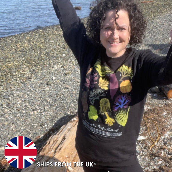 Seaweeds of the Pacific Northwest Crew Sweatshirt (XS-5XL) - 100% Cotton! - Masc & Femme Styles - Eco Friendly