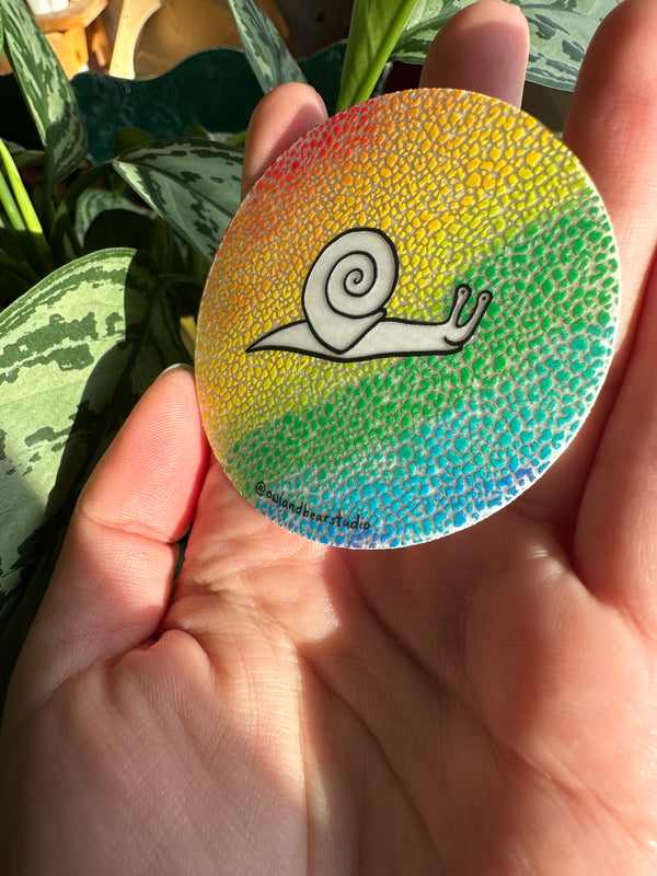 Tactile Rainbow Sticker (Clear Vinyl) - Textured Stim Sticker