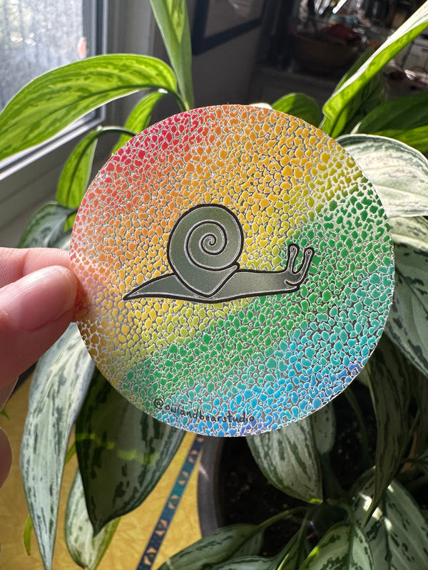 Tactile Rainbow Sticker (Clear Vinyl) - Textured Stim Sticker