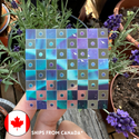 Tactile Aurora Checkers Sticker (Clear Vinyl) - Textured Stim Sticker
