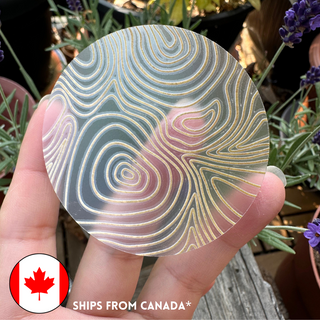 Tactile Wood Grain Sticker (Clear Vinyl) - Textured Stim Sticker