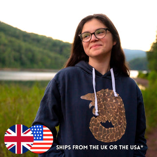 Temminck's Pangolin Hoodie (XS-5XL) - 100% Cotton! - Masc & Femme Styles - Eco Friendly!!