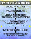 PREORDER! 2026 Conservation Calendar (includes 12 8x10