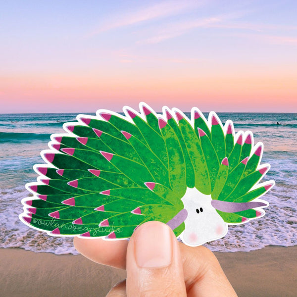 Leaf Sheep Sea Slug Nudibranch Sticker (Eco Vinyl) - Costasiella kuroshimae