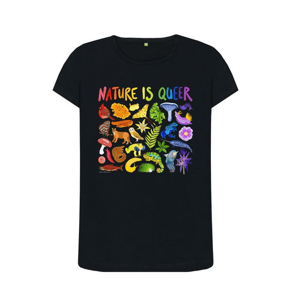 Black SKU ONLY Nature Is Queer Eco Tee (Femme Style)