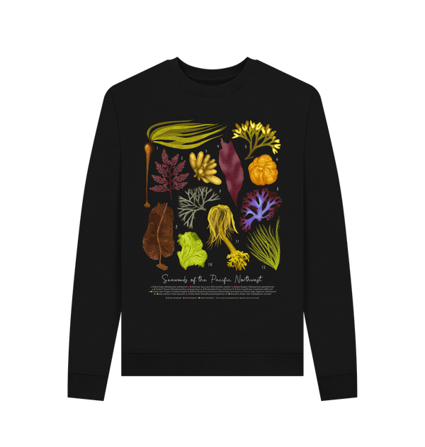 Black SKU ONLY Seaweeds Crew Sweatshirt - FEMME