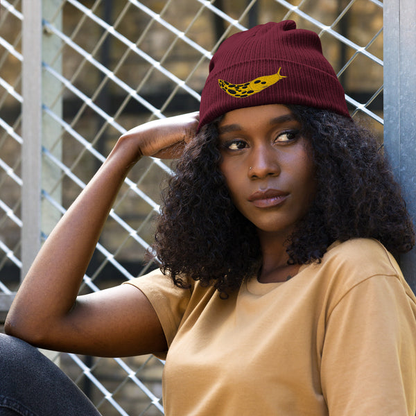 【限定値下げ】CROCHEANT Short Ribbon Beanie Eco Banana Slug Beanie / Toque - Organic Cotton or Recycled