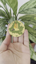 SHINY Hummingbird Hawk Moth Sticker (Gold Vinyl) (***RETIRED***)