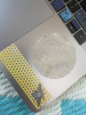 Tactile Bee & Honeycomb Sticker Strip (Clear Vinyl) - Textured Stim Sticker
