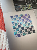 Tactile Aurora Checkers Sticker (Clear Vinyl) - Textured Stim Sticker