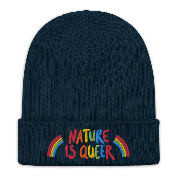 Eco Nature Is Queer Beanie / Toque - Recycled Polyester - Pride Hat (Multiple Colour Options)