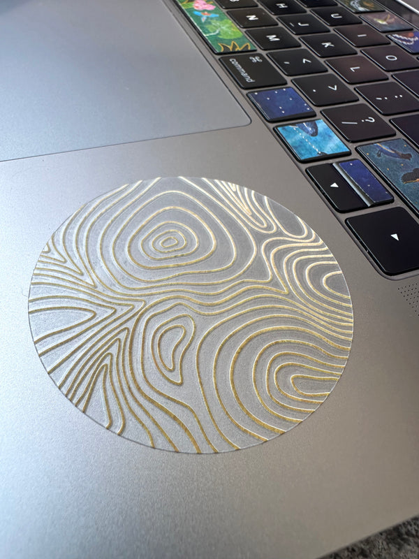 Tactile Wood Grain Sticker (Clear Vinyl) - Textured Stim Sticker