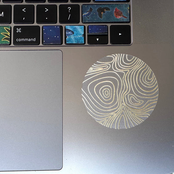 Tactile Wood Grain Sticker (Clear Vinyl) - Textured Stim Sticker